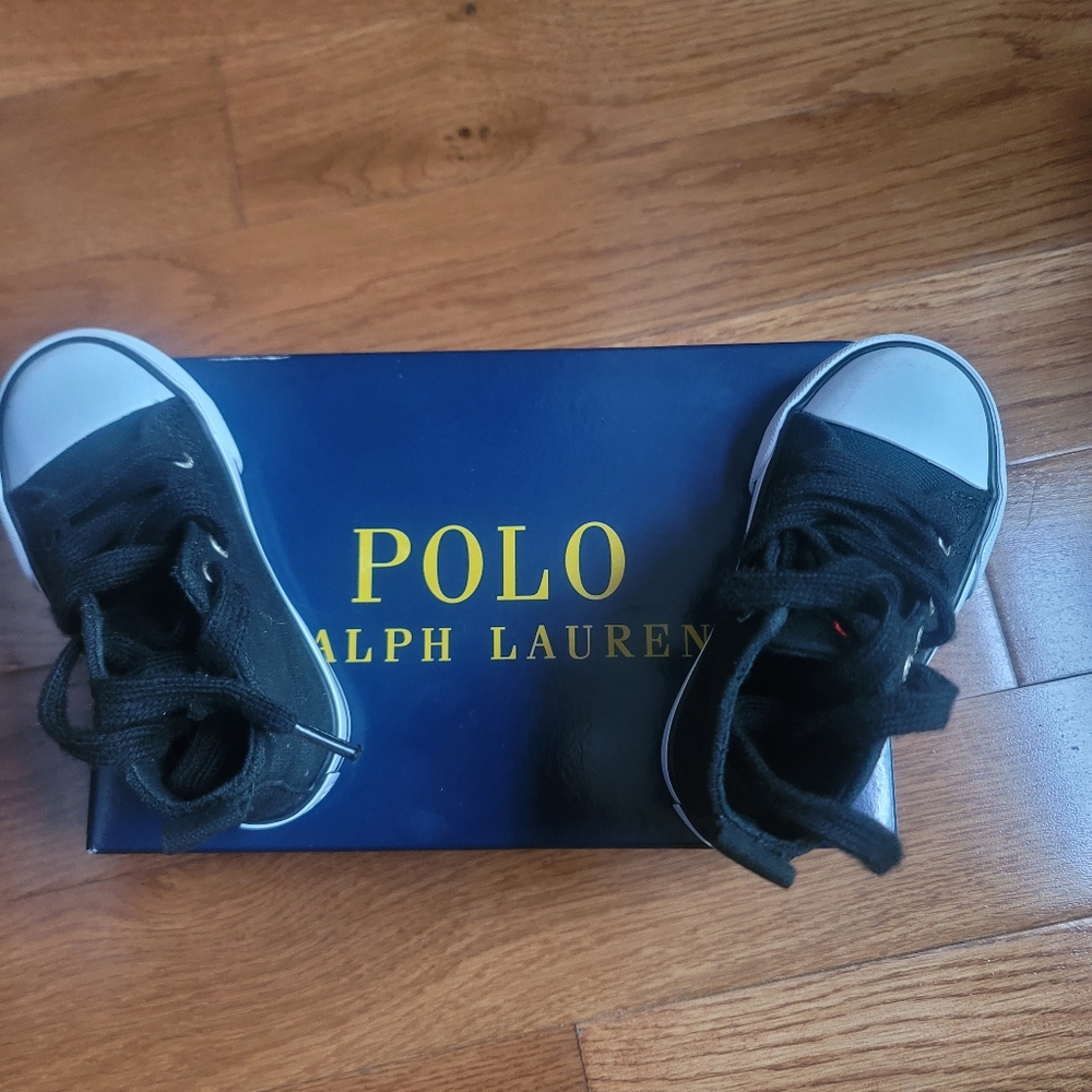 Polo Sneakers Black Canvas